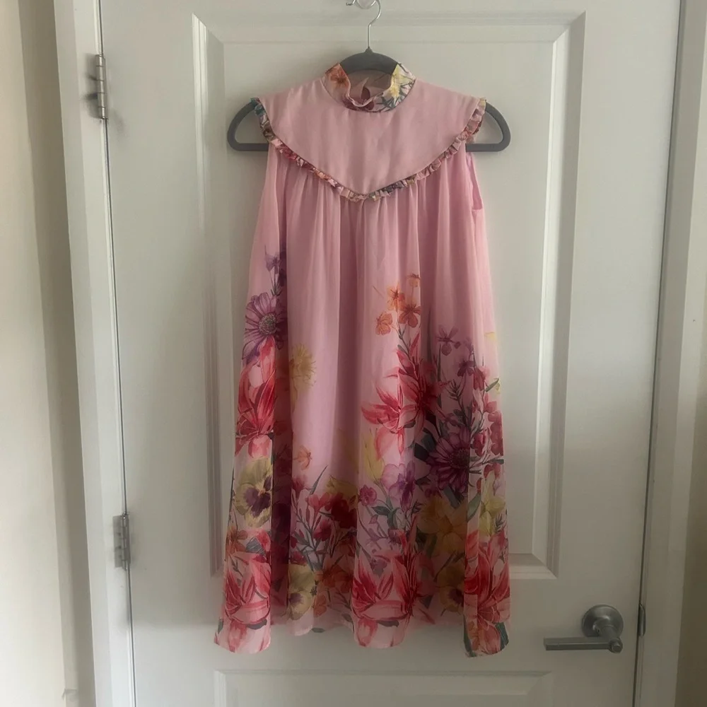 Floral Pink Kids Casual Dress